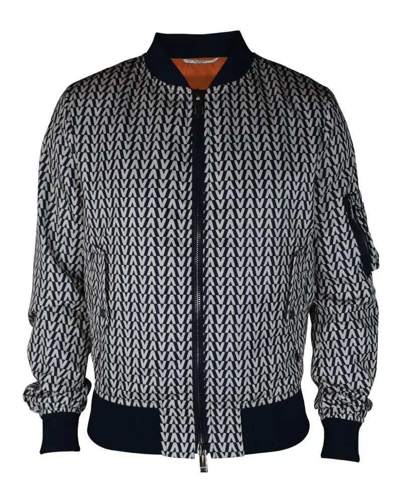 Valentino Garavani Bomberjacke mit Print - Blau Blau