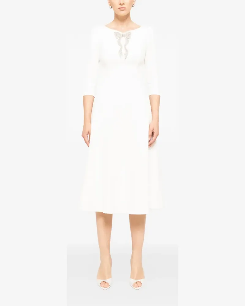 NISSA Kristallverziertes Kleid - Weiß Weiß