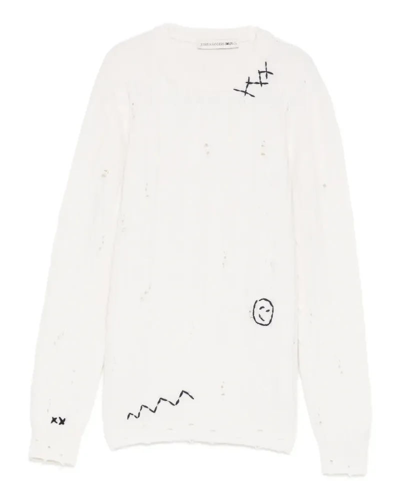 Joshua Sanders Pullover in Distressed-Optik - Nude Nude