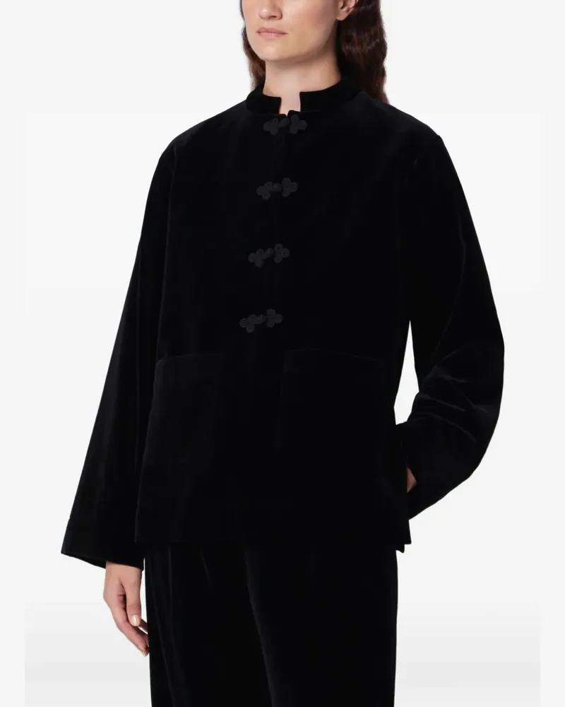 Róhe pankou closure velvet jacket - Schwarz Schwarz