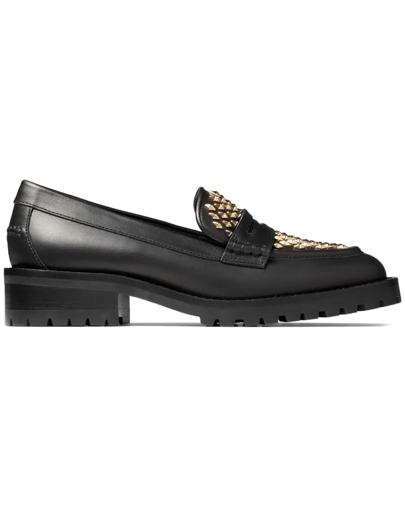 Jimmy Choo Loafer mit Nieten Schwarz