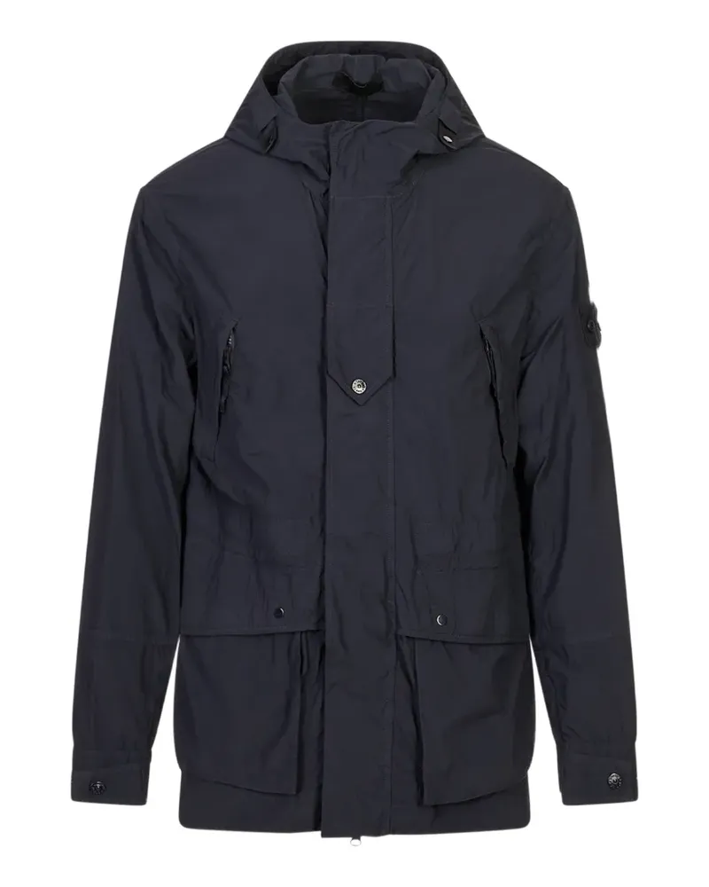 Stone Island Q100024 Nylon Smerigliato_S.I. Ghost jacket - Blau Blau