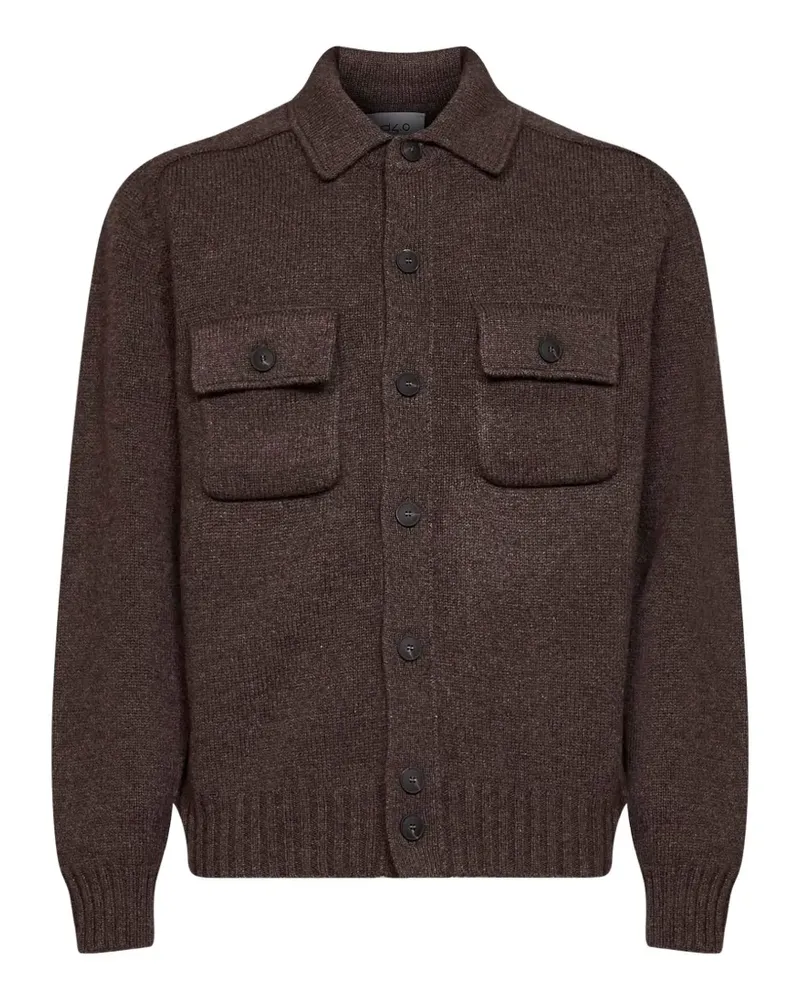 D4.0 Cardigan aus Schurwolle - Braun Braun