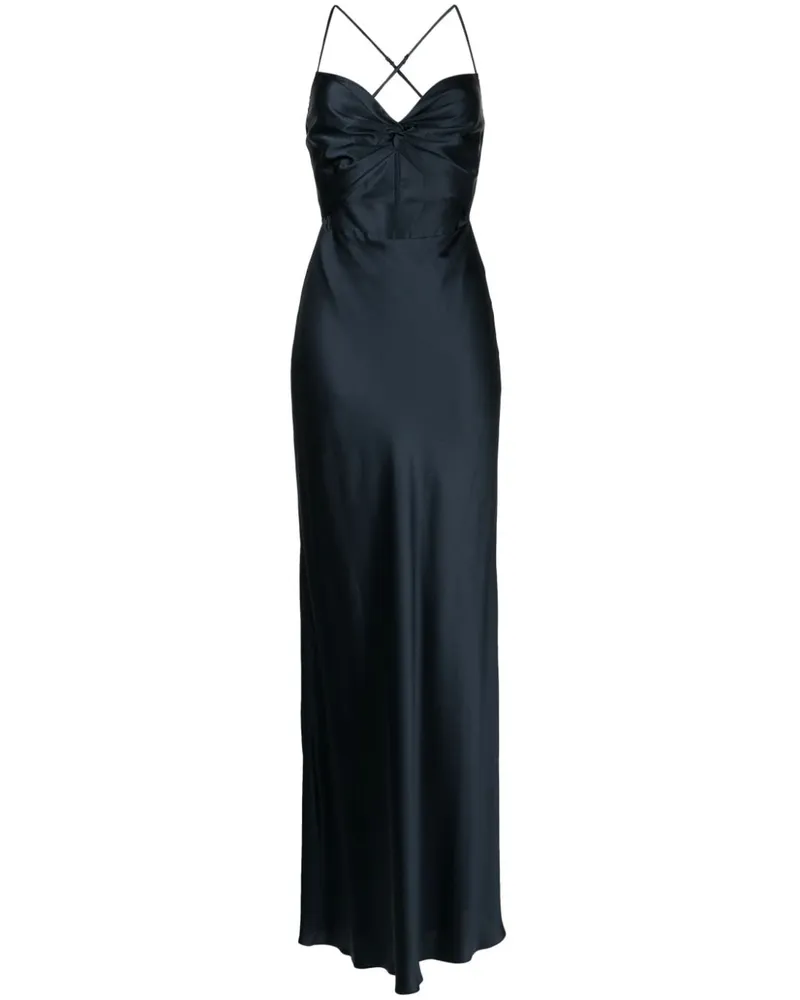 mason by michelle mason Abendkleid aus Seide mit verdrehtem Design - Blau Blau