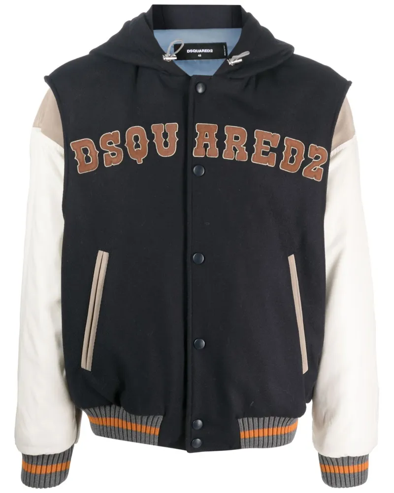 Dsquared2 Collegejacke im Layering-Look - Blau Blau