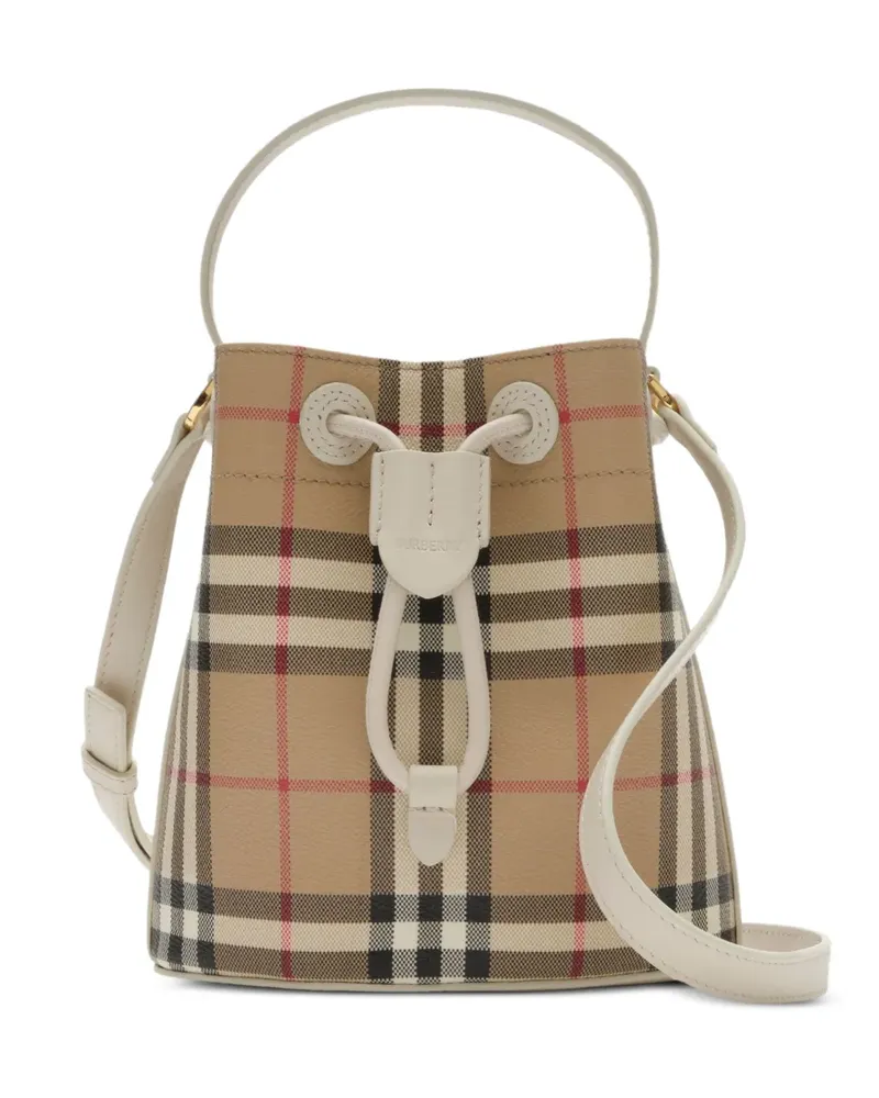 Burberry mini Check bucket bag - Nude Nude