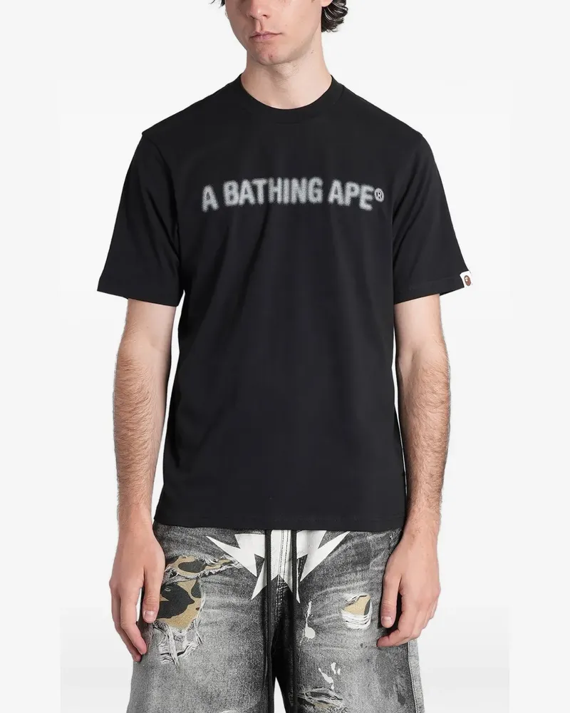 BAPE logo-print T-shirt - Schwarz Schwarz