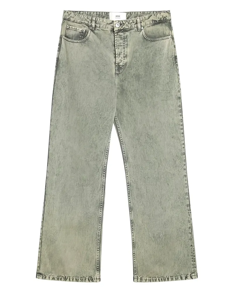 AMI Paris Ausgeblichene Jeans - Grün Grün