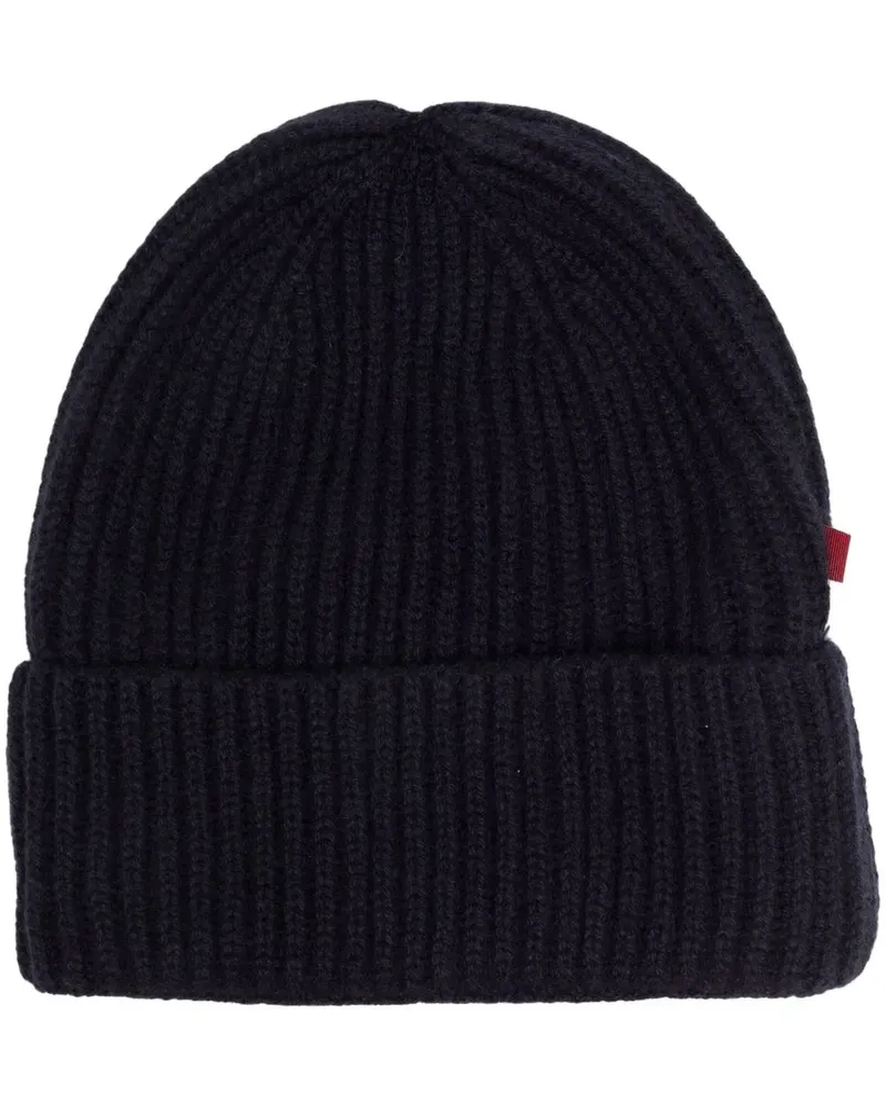 Bally Gerippte Kaschmirmütze - Blau Blau