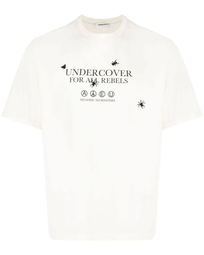 Undercover T-Shirt mit Slogan-Print Weiß