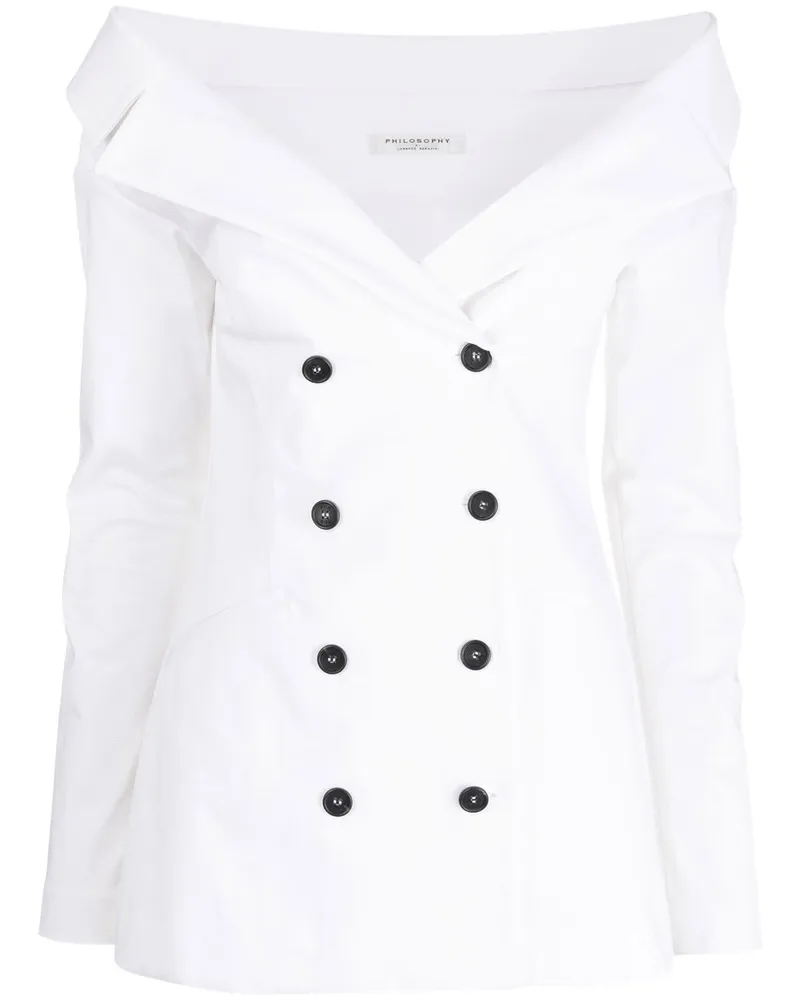 Philosophy Di Lorenzo Serafini Doppelreihiger Blazer - Weiß Weiß