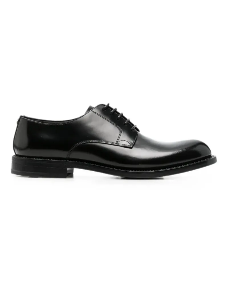 Dolce & Gabbana Derby-Schuhe mit gebürstetem Finish - Schwarz Schwarz