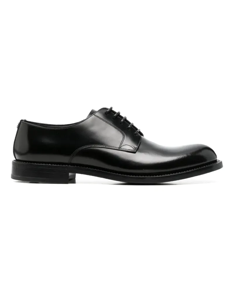Dolce & Gabbana Derby-Schuhe mit gebürstetem Finish - Schwarz Schwarz
