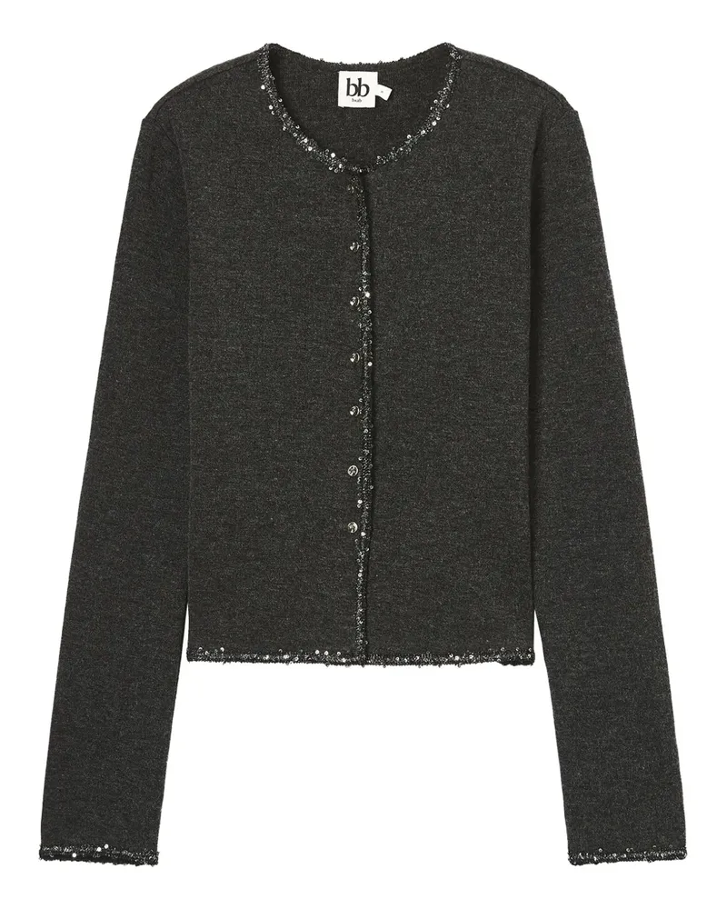b+ab Cardigan mit dekorativen Knöpfen - Grau Grau