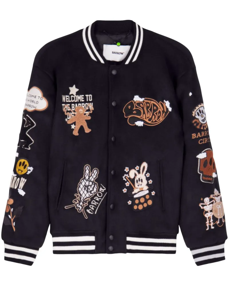 BARROW Bomberjacke mit Patch - Schwarz Schwarz
