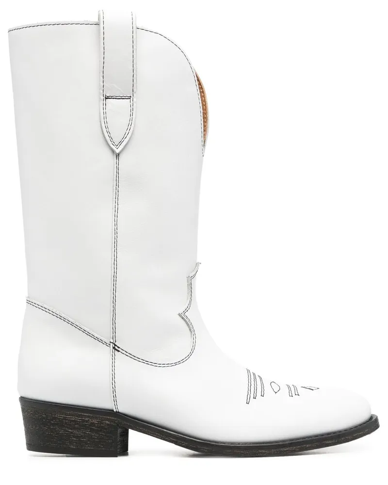 Via Roma 15 Verzierte Stiefeletten - Weiß Weiß