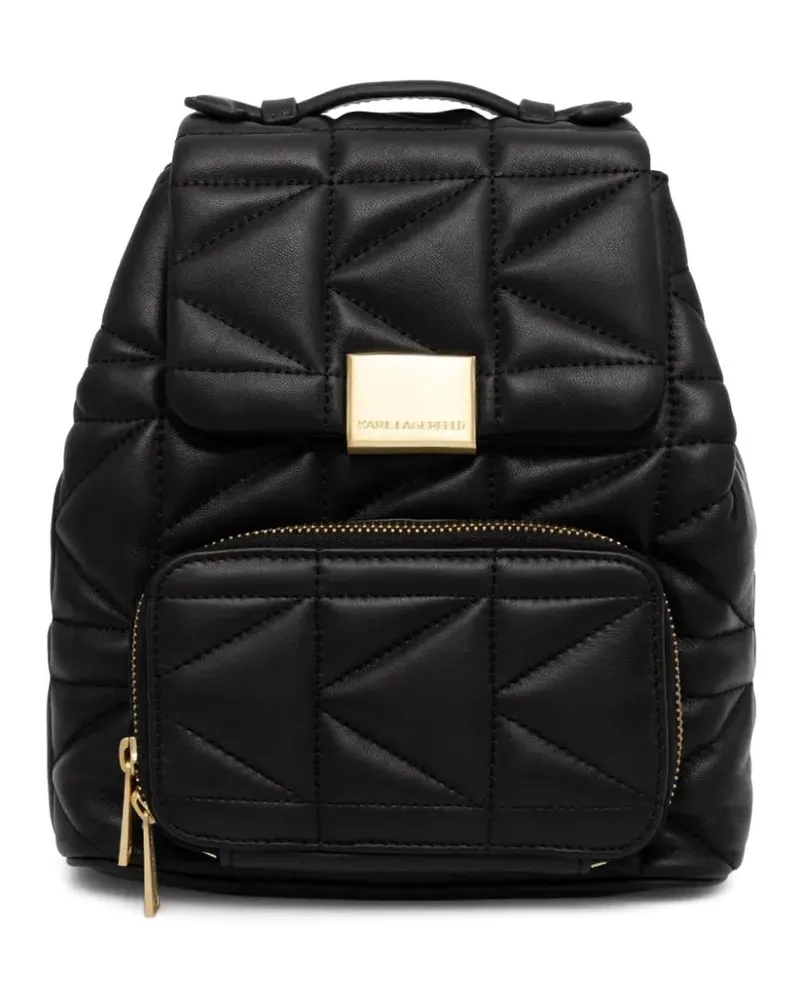 Karl Lagerfeld Kleiner K/Kuilt Rucksack - Schwarz Schwarz