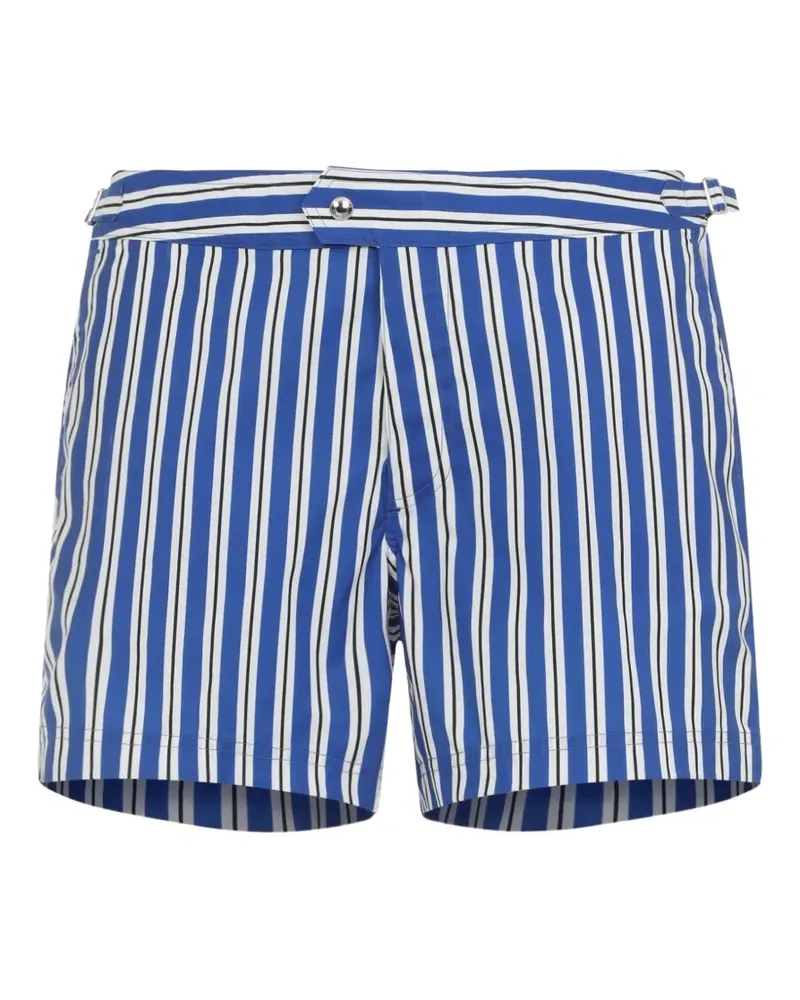Tom Ford Gestreifte Badeshorts - Blau Blau