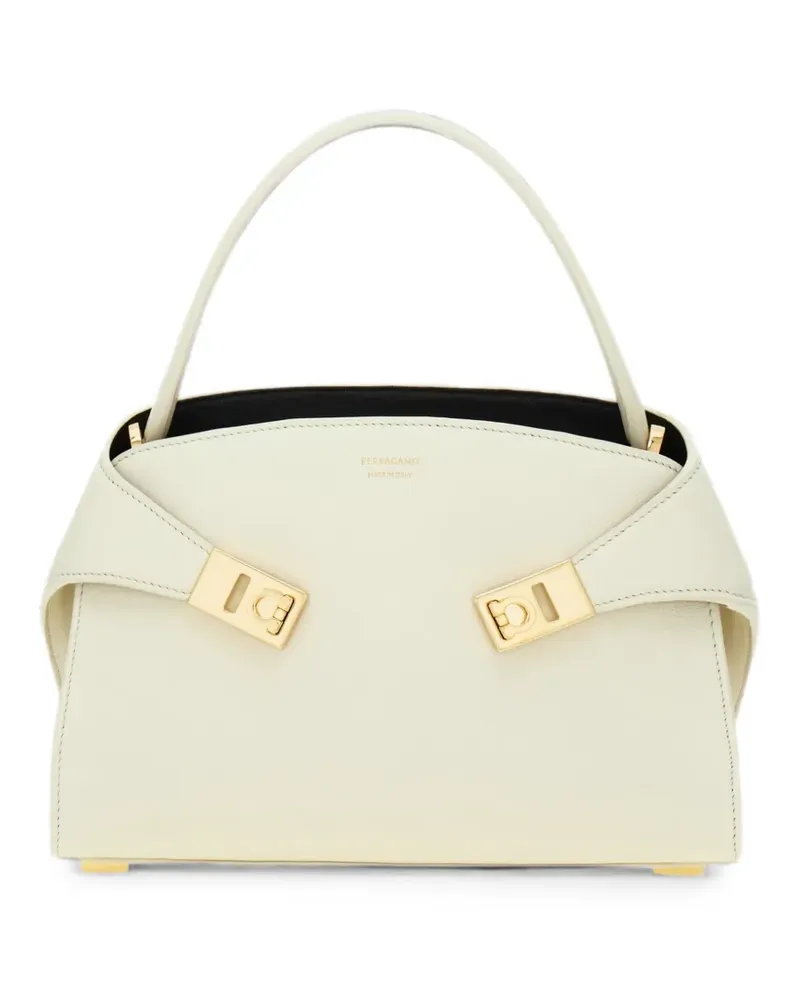 Ferragamo Zweifarbige XS Hug Sofr Handtasche - Nude Nude