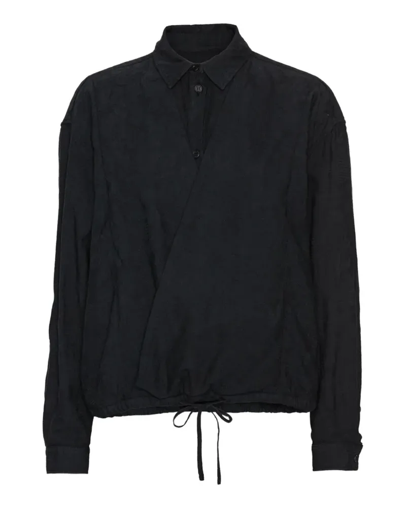 Henrik Vibskov wrap-style drawstring shirt - Schwarz Schwarz