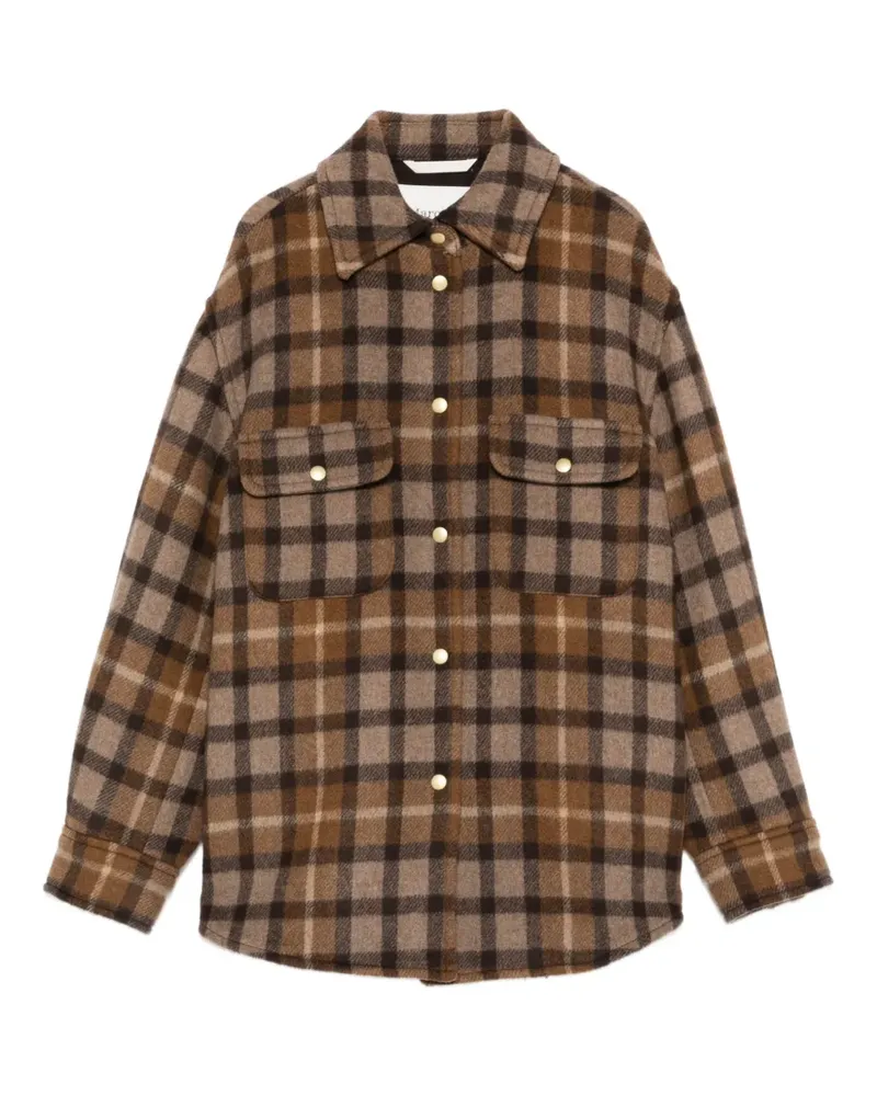 Marc O'Polo check-pattern overshirt - Braun Braun