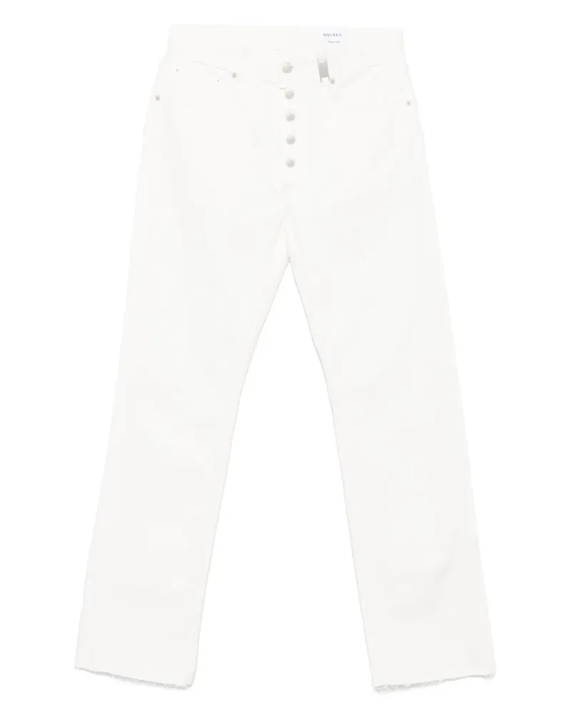 Alexander McQueen Ungesäumte Jeans - Weiß Weiß