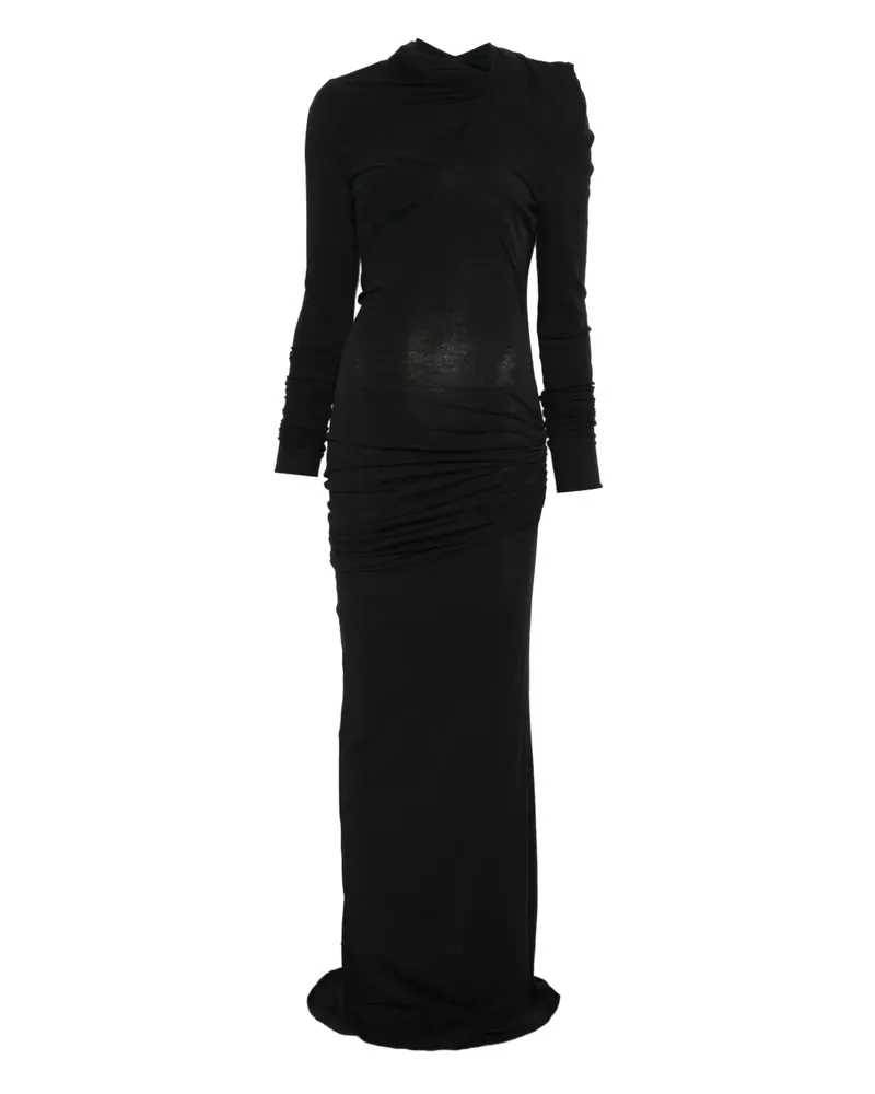 Entire Studios Drapiertes Maxikleid - Schwarz Schwarz