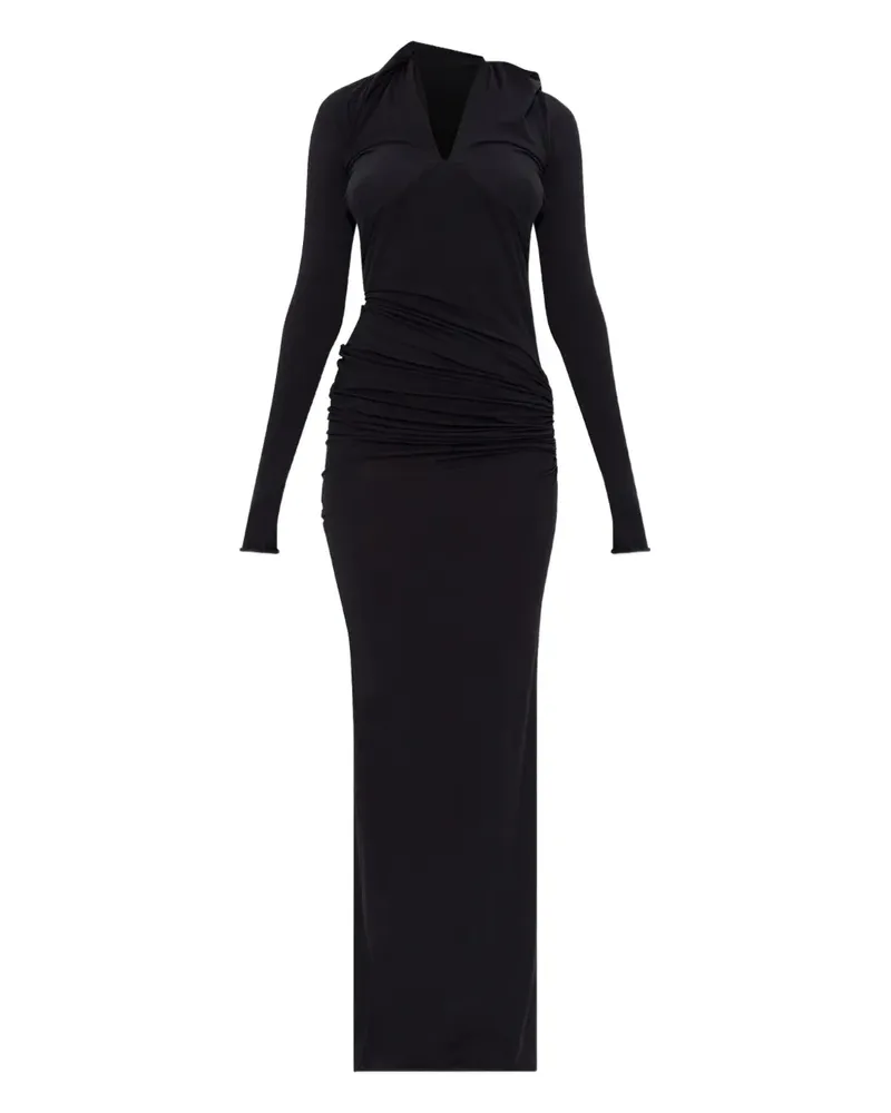 Entire Studios Drapiertes Maxikleid - Schwarz Schwarz