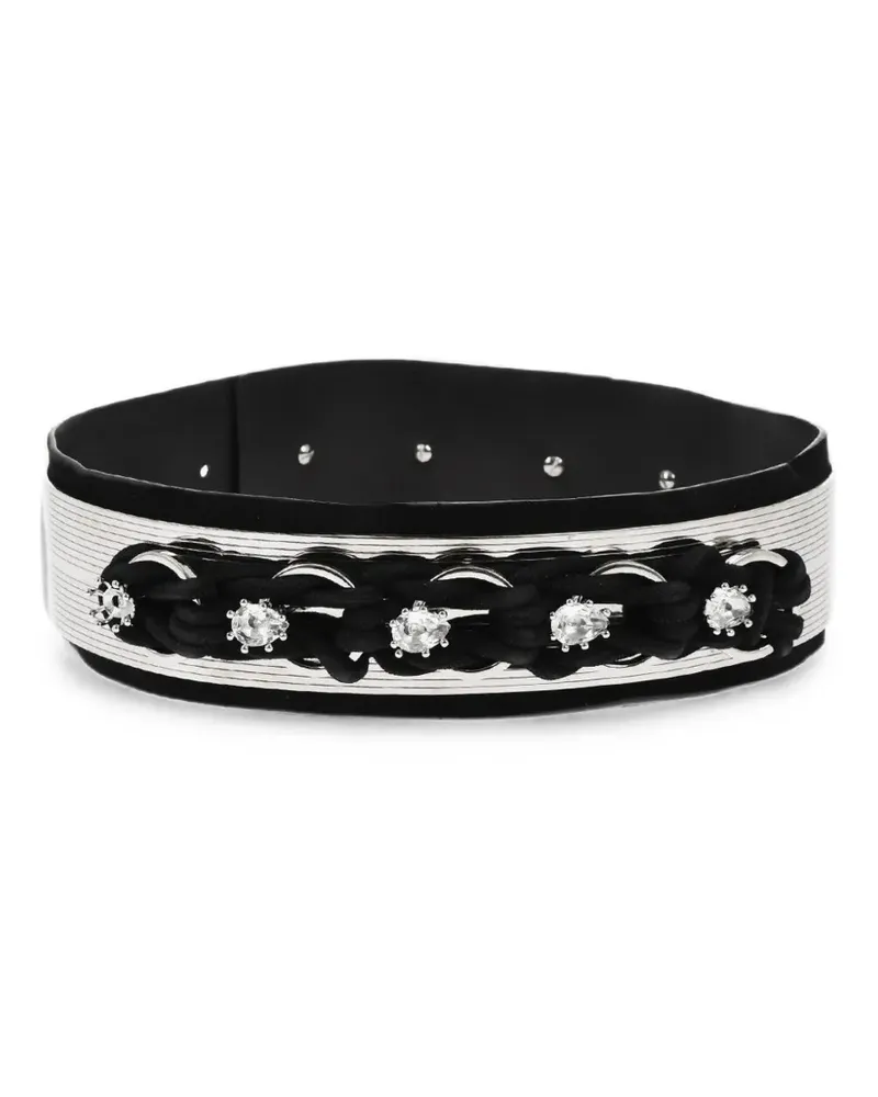 Dsquared2 maxi metal-embellished leather belt - Schwarz Schwarz