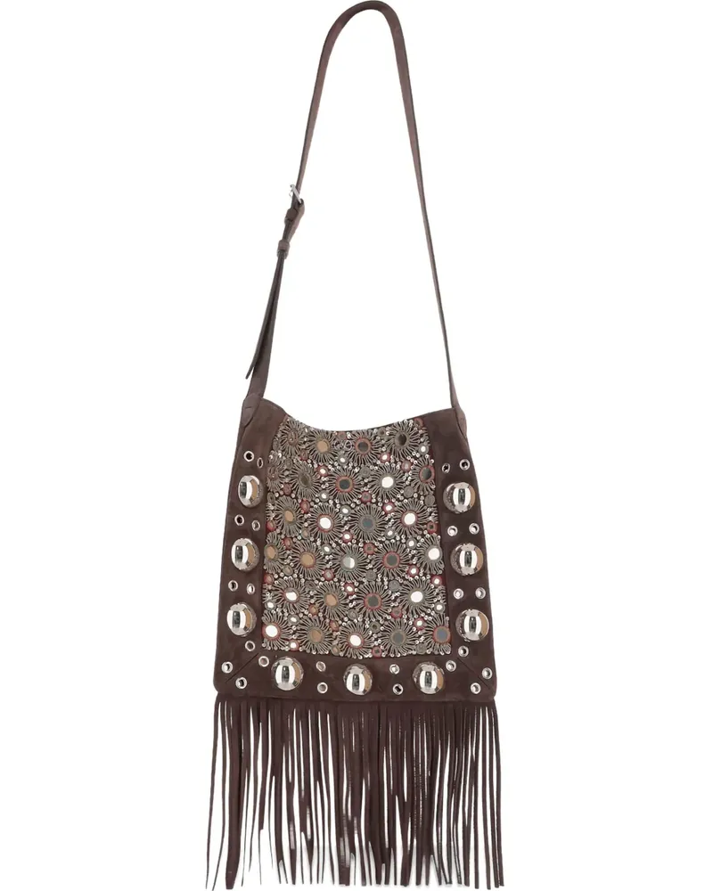 Valentino Garavani eyelet-detailing shoulder bag - Braun Braun