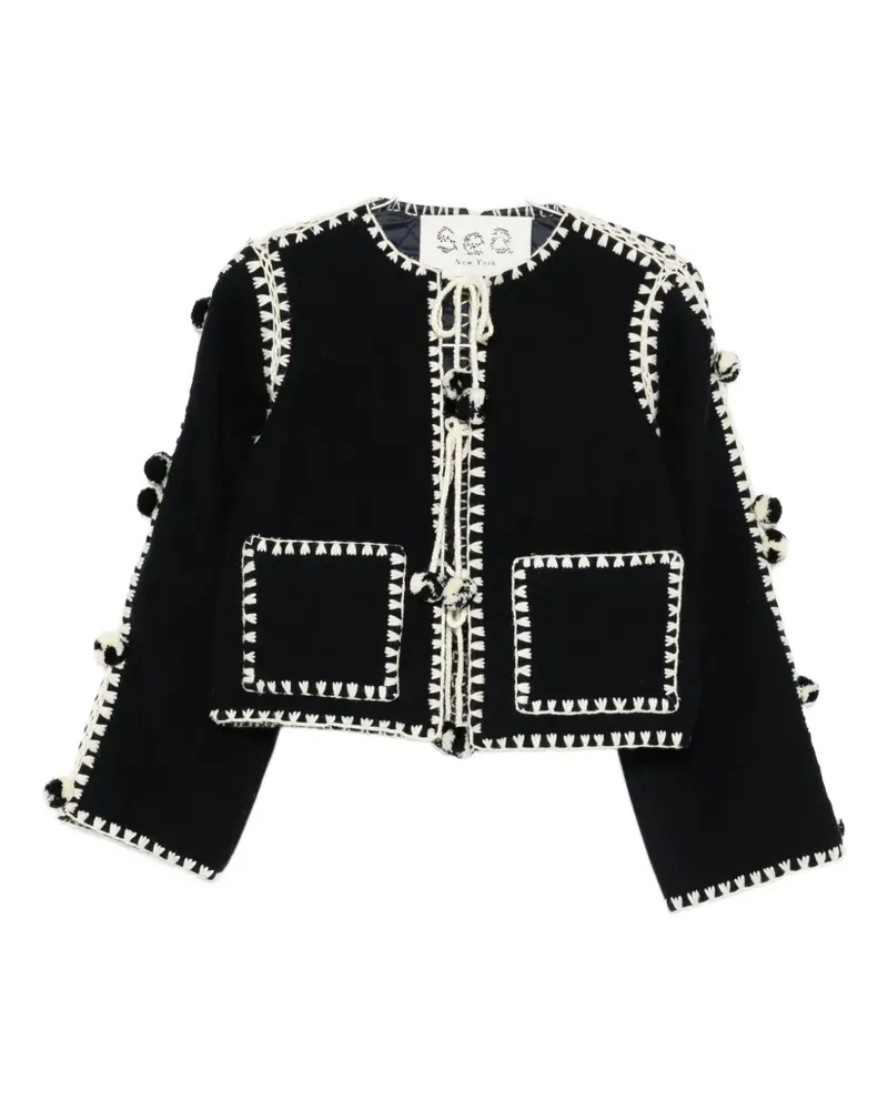 Sea Addison crochet-pompom jacket - Blau Blau