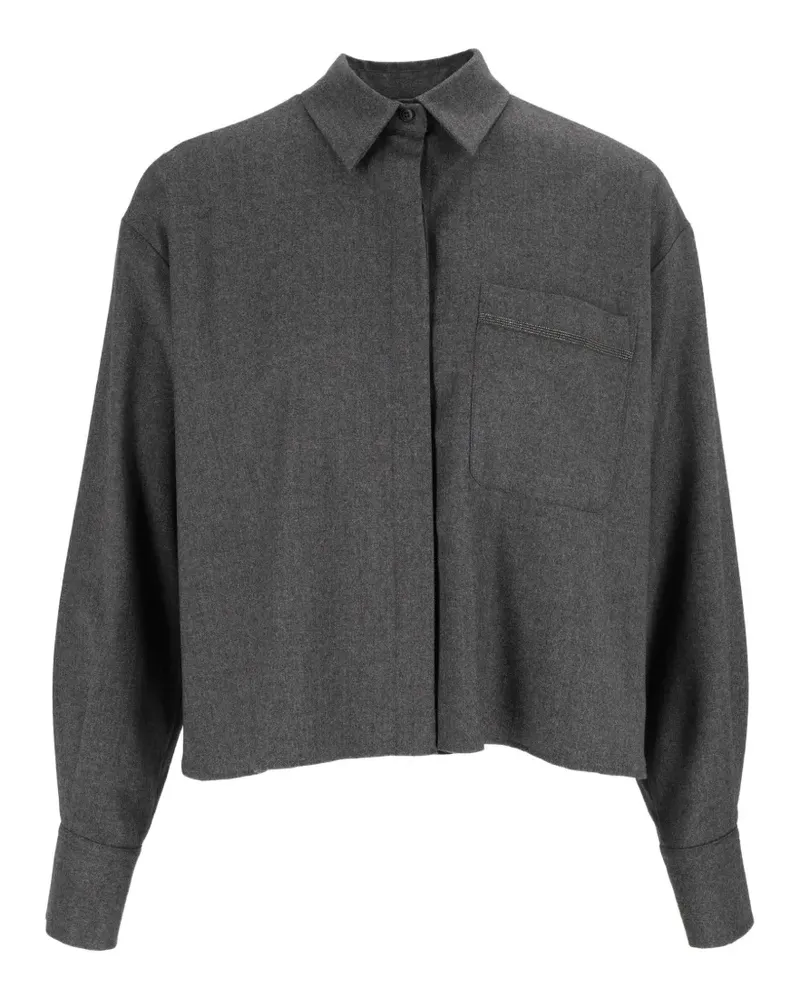 Antonelli Firenze T-Shirt mit Perlen - Grau Grau