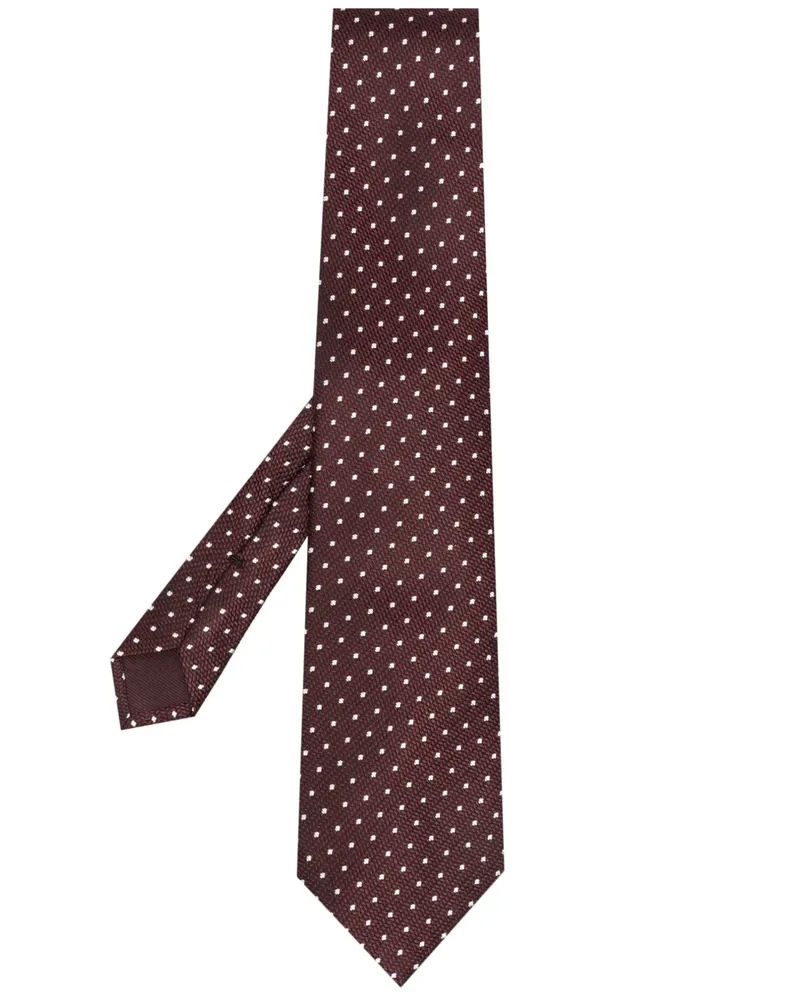 Tom Ford Seidenkrawatte mit Polka Dots - Rot Rot