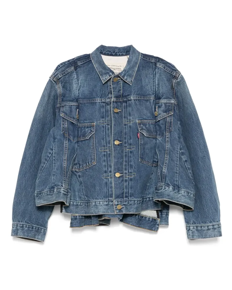 Sacai Klassische Jeansjacke - Blau Blau