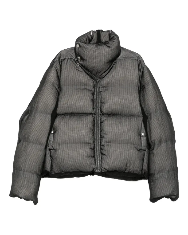 Rick Owens Turtle funnel-neck padded jacket - Schwarz Schwarz