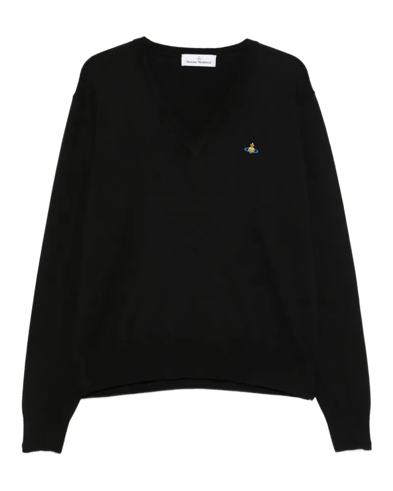 Vivienne Westwood Mark Pullover mit Orb-Stickerei - Schwarz Schwarz