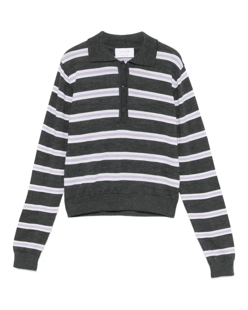 Daniele Fiesoli Gestreiftes Poloshirt - Grau Grau