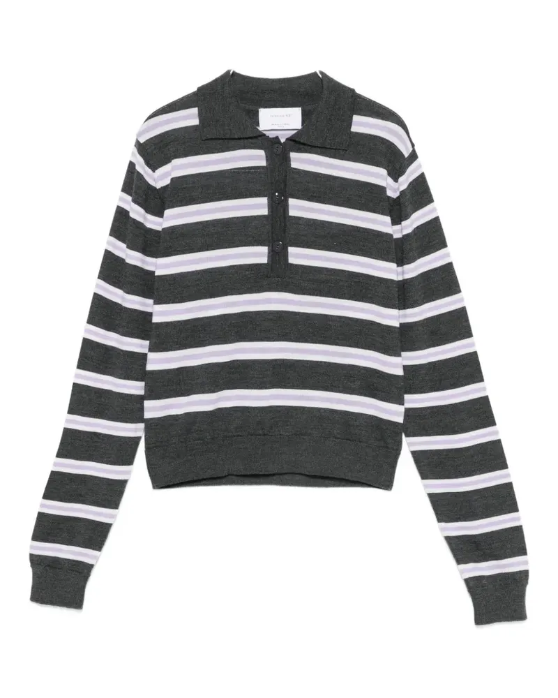 Daniele Fiesoli Gestreiftes Poloshirt - Grau Grau