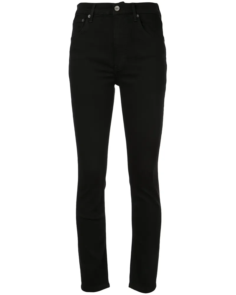 Reformation Hoch sitzende Skinny-Jeans - Schwarz Schwarz