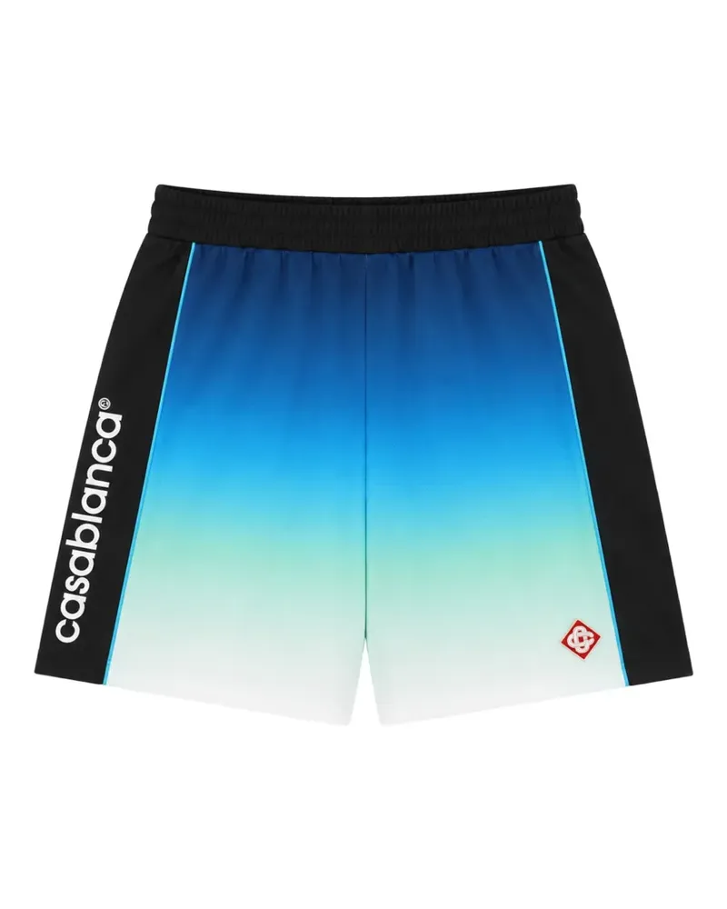 Casablanca Paris gradient-effect logo-print shorts - Blau Blau