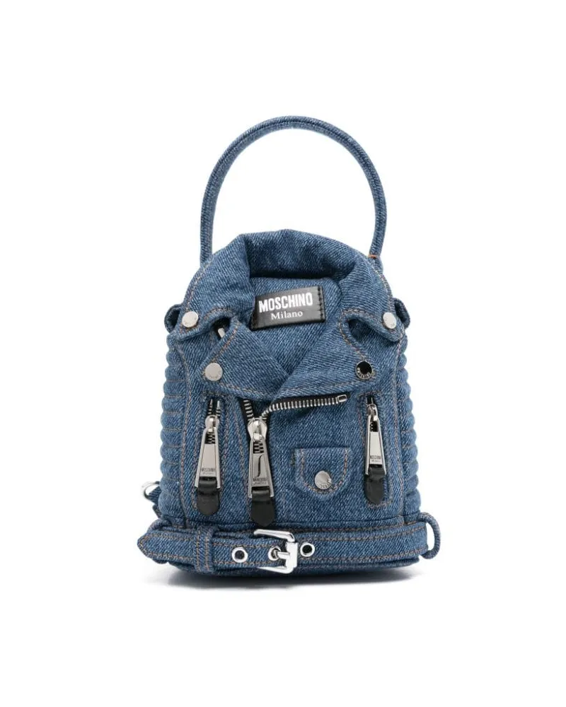 Moschino Jeans-Rucksack im Biker-Look - Blau Blau