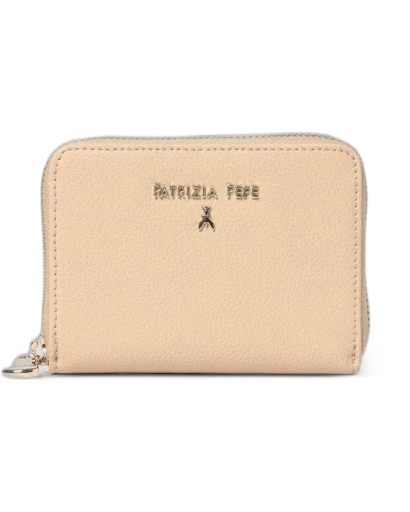 Patrizia Pepe grained leather wallet - Nude Nude