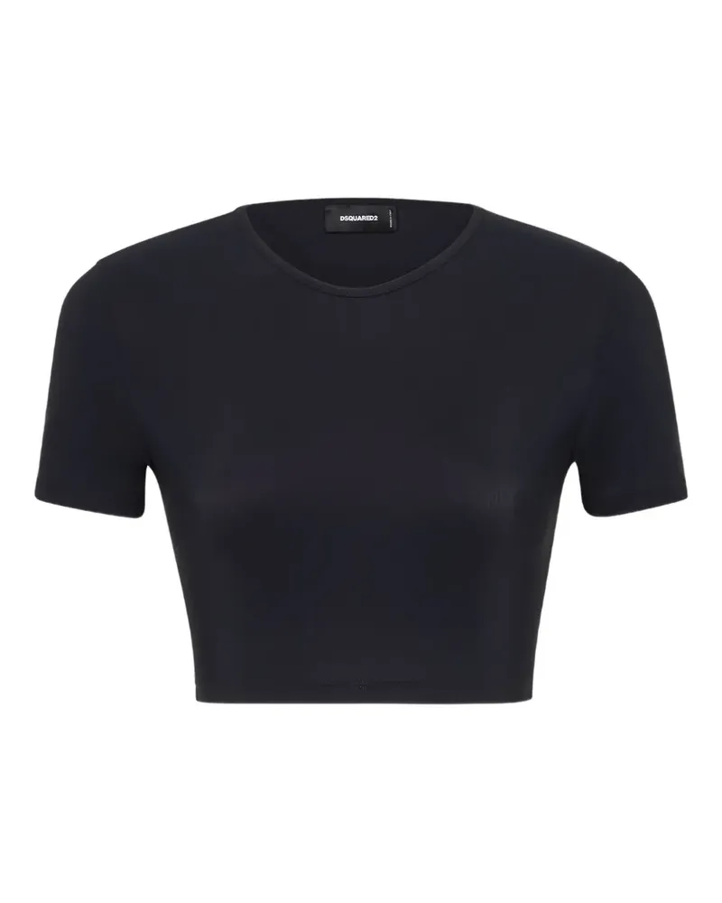 Dsquared2 Geripptes T-Shirt - Schwarz Schwarz