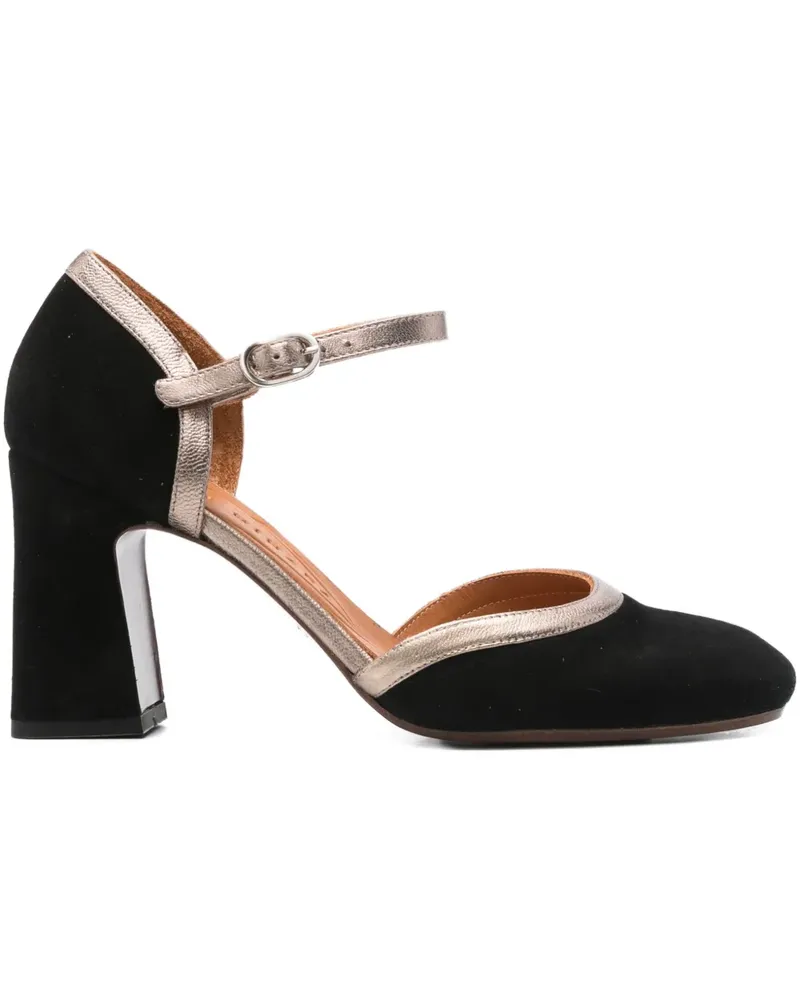 Chie Mihara Pumps mit Blockabsatz 85mm - Schwarz Schwarz