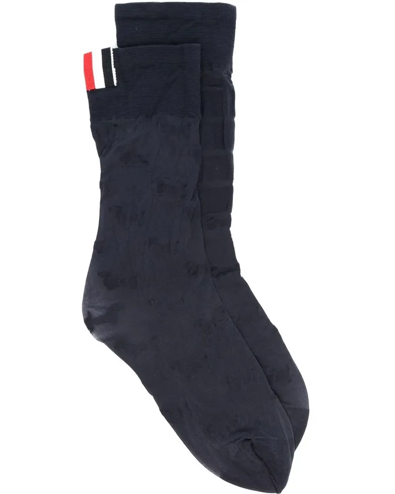 Thom Browne Socken mit RWB-Streifen - Blau Blau