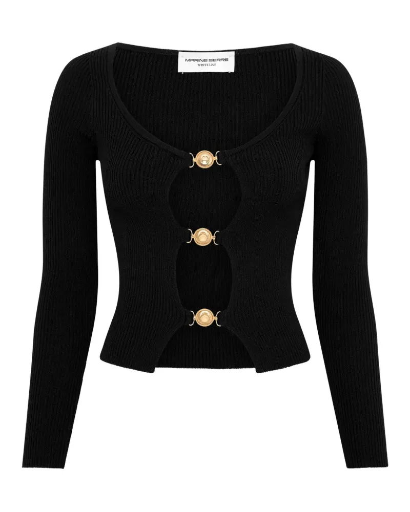 Marine Serre cut-out cardigan - Schwarz Schwarz