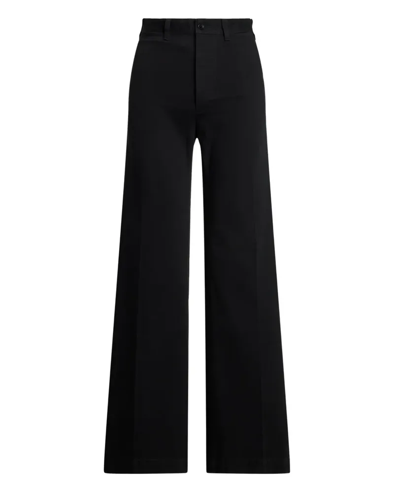 Ralph Lauren Hose mit weitem Bein - Schwarz Schwarz