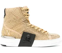 Klassische High-Top-Sneakers - Gold