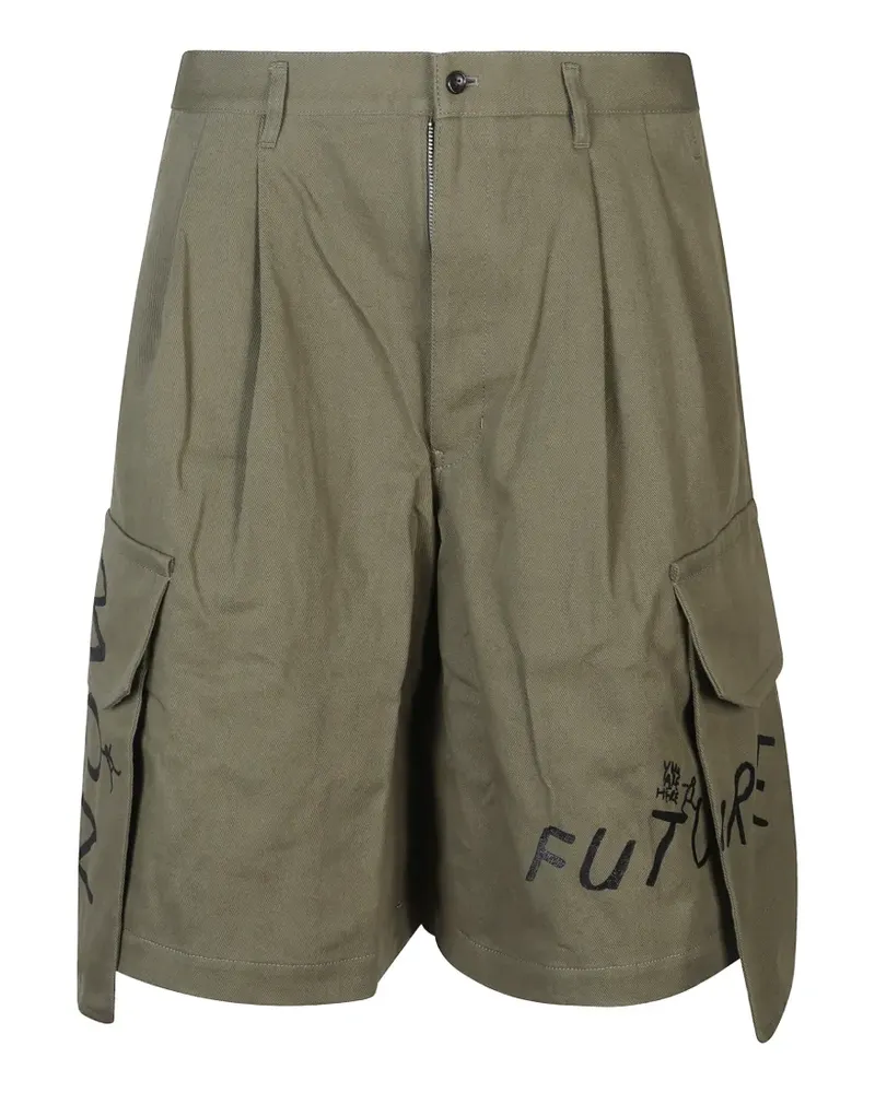 Comme des Garçons cargo print shorts - Grün Grün