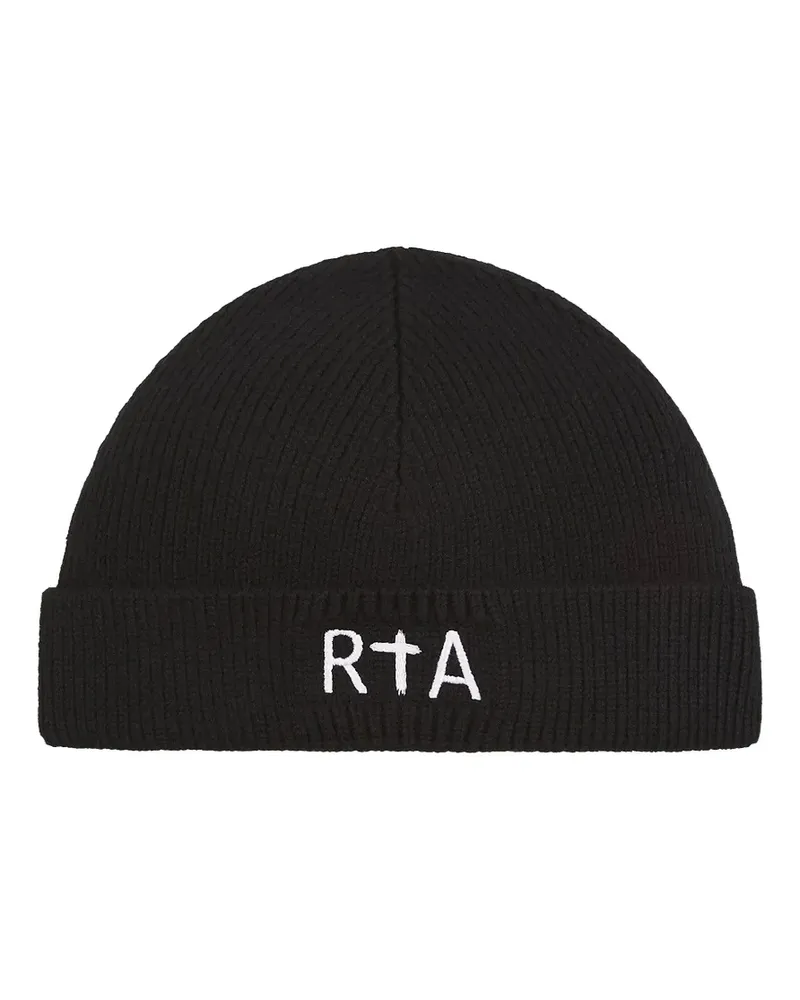RTA Zion logo-embroidery beanie hat - Schwarz Schwarz